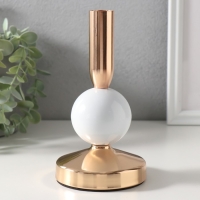 Подсвечник металл "Продо" белый d= 2 см 9х9х17 см