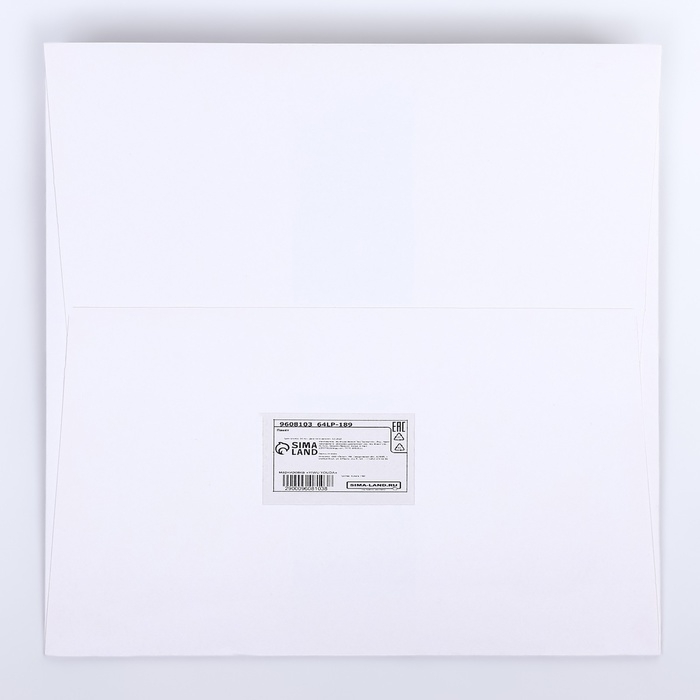 Пакет подарочный, крафт, с окном, &laquo;Белый&raquo;, 20 х 20 х 20 см