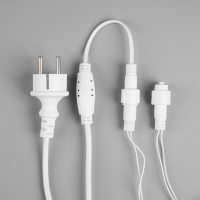 Гирлянда &laquo;Бахрома&raquo; 6 &times; 0.7 м, IP44, УМС, белая нить, 120 LED, свечение белое, 220 В