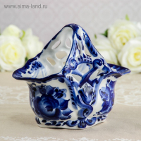 Конфетница &laquo;Весна&raquo;, 21&times;13&times;18 см, гжель