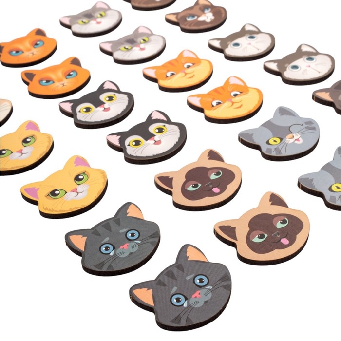 Игра настольная мемо &laquo;Коты&raquo; Far far land wood (24 фишки в коробке)