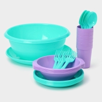 Набор посуды Альт-Пласт &laquo;Всегда с собой&raquo;, на 6 персон, 32 предмета