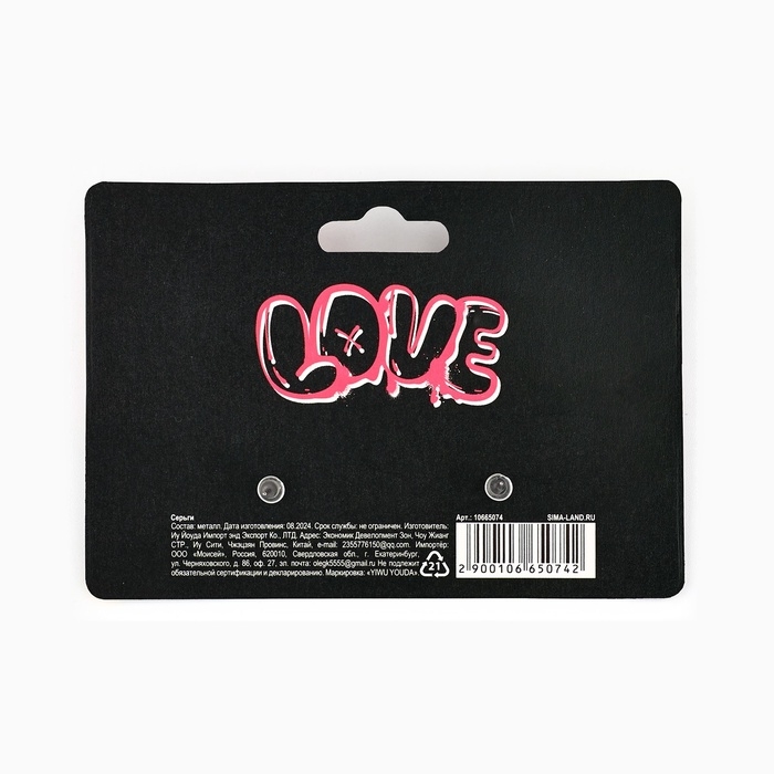 Серьги с гравировкой &laquo;Можно вообще все&raquo;, 2,4 х 7 см, 18+