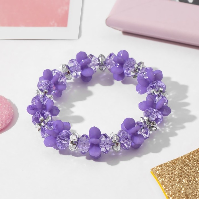 Браслет детский &laquo;Выбражулька&raquo; карусель, цвет фиолетовый