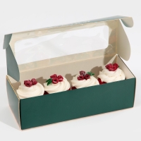 Коробка для кондитерских изделий с окном &laquo;Счастья в новом году&raquo;, 26 х 10 х 8 см, Новый год