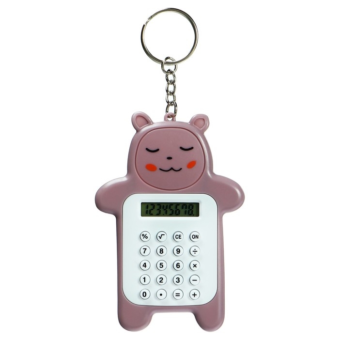 Калькулятор настольный 08-разрядный "Мишка", МИКС