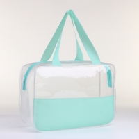 Косметичка на молнии, цвет зелёный