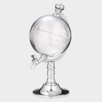 Башня пивная с воронкой &laquo;Земной шар&raquo;, 1,9 л, цвет серебристый