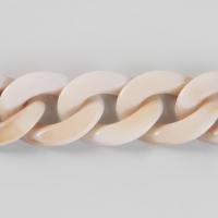 Цепочка для сумки, пластиковая, 17 &times; 23 мм, 120 см, цвет светлый агат