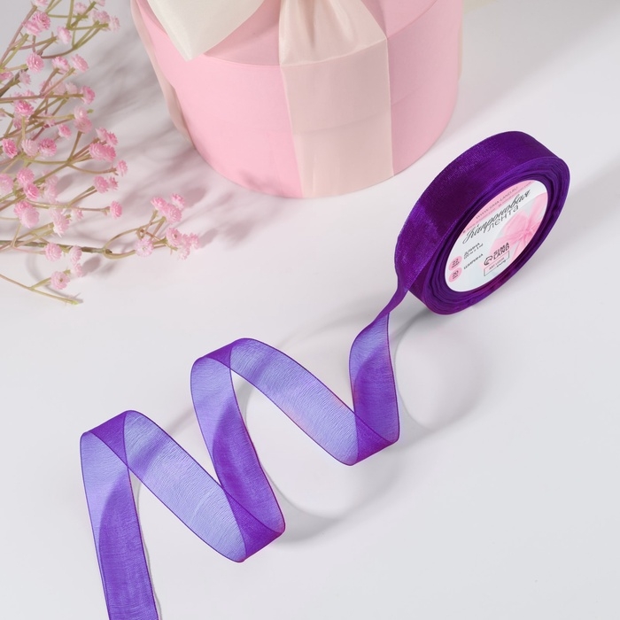 Лента капроновая, 20 мм, 20 &plusmn; 1 м, цвет фиолетовый №35