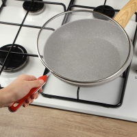 Экран от брызг Доляна, d=24,5 см, с ручкой