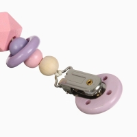 Держатель для соски - пустышки &laquo;Колечко&raquo;, деревянный, цвет розовый