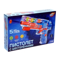Пистолет &laquo;Техно&raquo;, с шестеренками, стреляет мягкими пулями, свет, звук