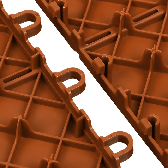 Модульное покрытие, 30 &times; 30 см, пластик, терракотовое, 1 шт.