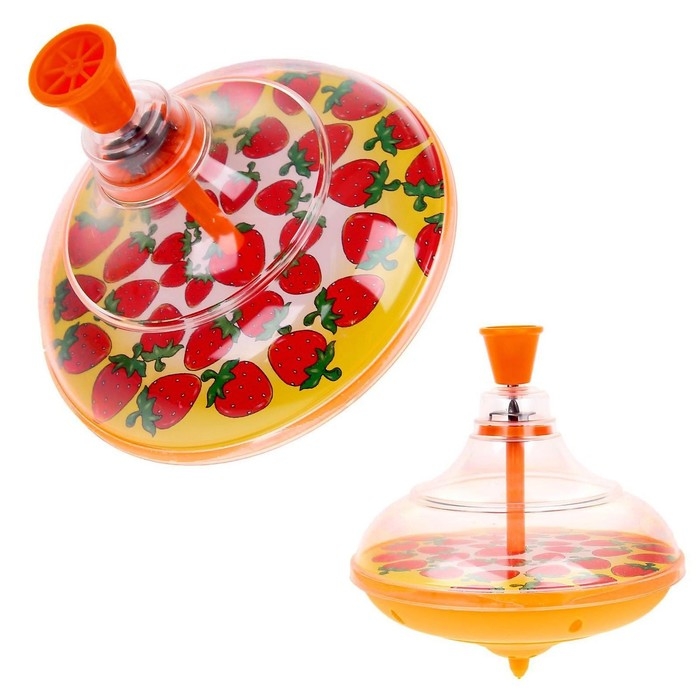 Юла прозрачная &laquo;Клубника&raquo;, МИКС