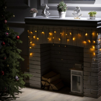 Гирлянда &laquo;Бахрома&raquo; 3 &times; 0.5 м, IP20, тёмная нить, 80 LED, свечение жёлтое, 8 режимов, 220 В