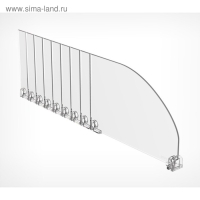 Пластиковый разделитель высотой, 285-485&times;20&times;120 мм, прозрачный