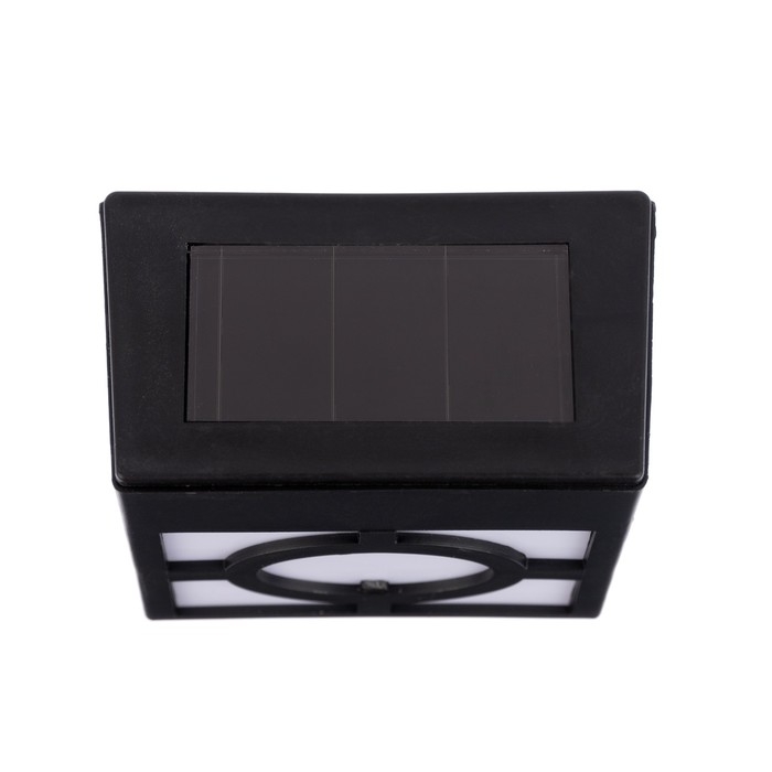 Садовый светильник на солнечной батарее, накладной, 8 &times; 12 &times; 5 см, 1 LED, свечение тёплое белое