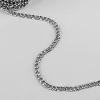 Цепочка для сумки, железная, 6,2 &times; 8,8 мм, 10 &plusmn; 0,5 м, цвет серебряный