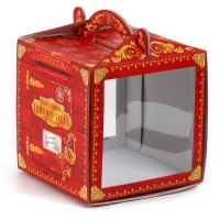 Коробка кондитерская с окном, сундук, &laquo;Новогодняя почта&raquo;, 20 х 20 х 20 см,