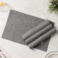 Салфетки сервировочные на стол Доляна Coffee, 4 шт, 44&times;29 см, цвет серый