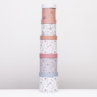 Набор круглых коробок 5 в 1  "Мини-цветы" , 20 х 20 -14 х 14 см