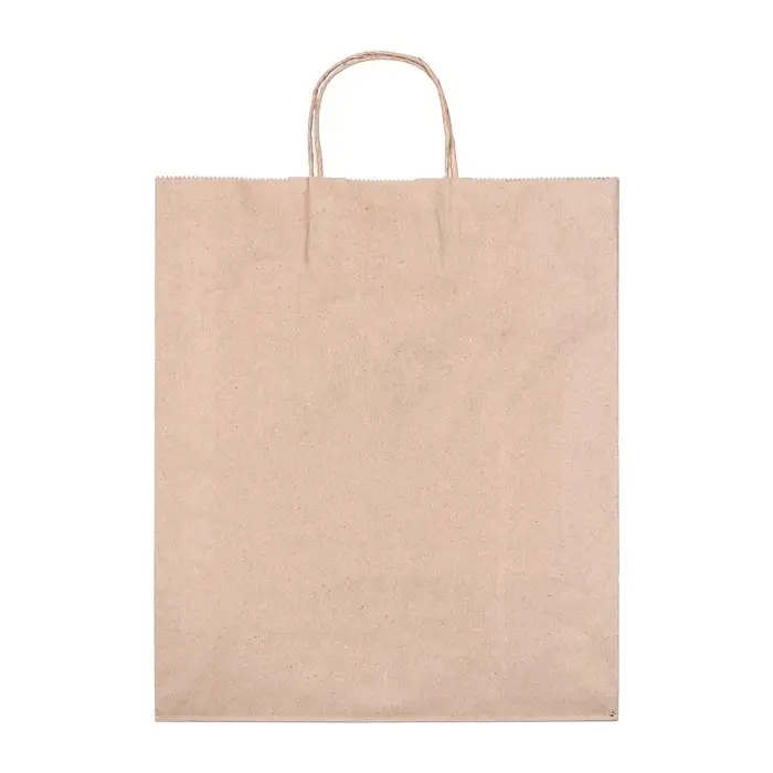 Пакет бумажный крафт 90 г/м&sup2;, круглая ручка 32&times;20&times;37 см
