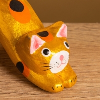 Сувенир &laquo;Потягивающийся Кот&raquo;, 2.5&times;6&times;5 см, дерево, золото
