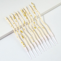 Свечи для торта &laquo;Для твоего праздника&raquo;, белые, 10 шт., 15 х 0,5 см