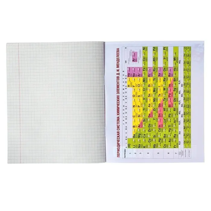 Тетрадь предметная 36 листов в клетку, Calligrata &laquo;MonoTone. Химия&raquo;, обложка мелованная бумага, серые листы