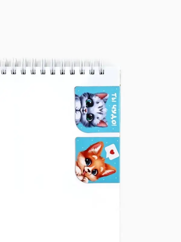 Магнитные закладки 2 шт., 4&times;4 см, на подложке &laquo;Самой прекрасной&raquo;