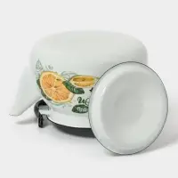 Чайник сферич. с мет.р. 3л (белая)Лимонный сет