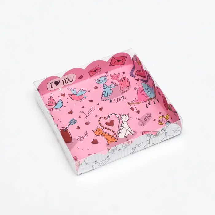 Коробка для печенья, LoVe, 15&times;15&times;3 см