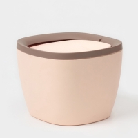 Мусорное ведро настольное Доляна &laquo;Сантор&raquo;, пластик, 2,5 л, 16,5&times;16&times;12,5 см, бежевое