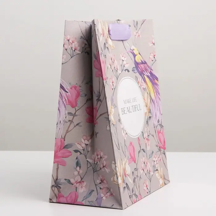 Пакет подарочный крафтовый, упаковка, &laquo;Чувство&raquo;, MS 18 х 23 х 10 см