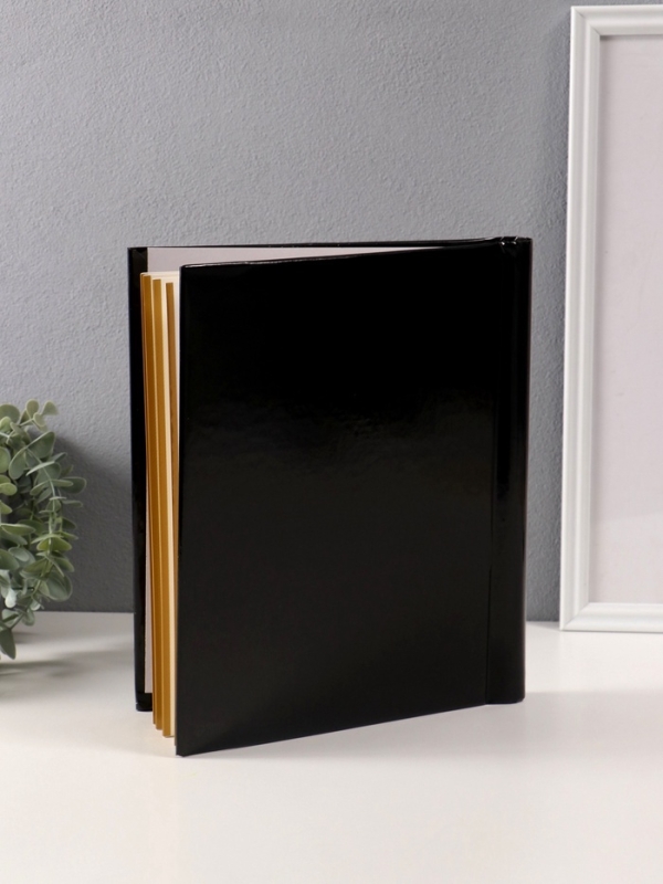 Фотоальбом магнитный 20 листов "Носи солнце в себе" чёрный тиснение золото 29х24х2 см