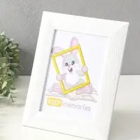 Фоторамка для фото 15х21 см "Luxe Elegance" пластик, белый, (пластик экран)