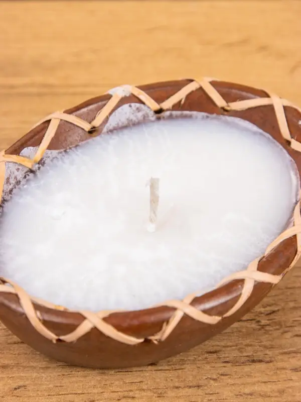 Свеча в керамической чаше, 12х9х5 см