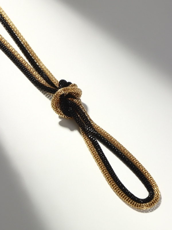 Бусы 2 нити &laquo;Трансформер&raquo; (несколько способов носки), цвет чёрно-золотой, 118 см