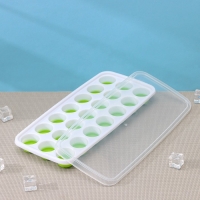 Форма для льда и шоколада с крышкой Доляна, 26&times;12&times;2,5 см, 21 ячейка (3&times;3&times;2 см), цвет МИКС