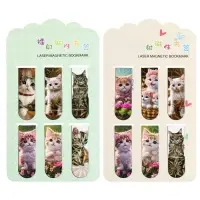 Набор магнитных закладок для книг Calligrata 6 штук, "Котята", МИКС