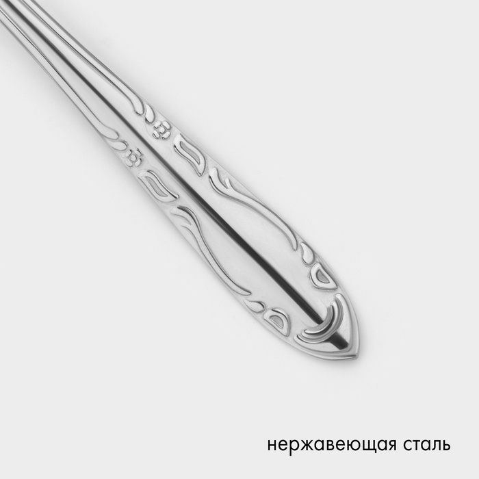 Набор столовых вилок из нержавеющей стали &laquo;Общепит&raquo;, длина 19 см, толщина 0.7 мм, 6 шт., серебряный