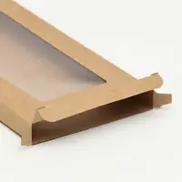 Коробка под плитку шоколада, крафт, с окном, 18&times;9&times;1.4 см