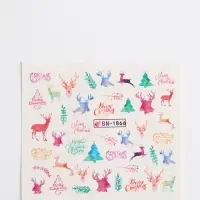 Слайдеры для ногтей &laquo;Олени&raquo;, разноцветные