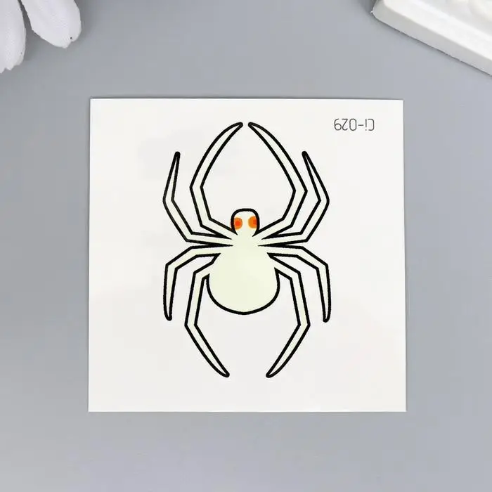 Переводная тату на тело светящаяся &laquo;Пауки&raquo;, 6&times;6 см, МИКС