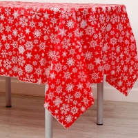 Скатерть &laquo;Снежинки&raquo;, 137х274 см.