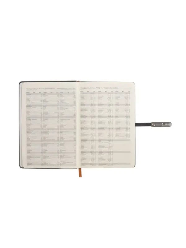 Ежедневник недатированный формат А5, с хлястиком, 112л, линия, пвх, Узор Черный