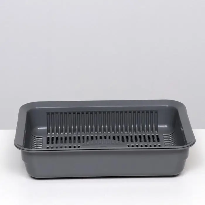 Туалет с сеткой, 35,5х26х7 см, серый