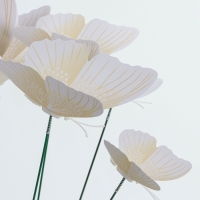 Набор штекеров "Бабочки" белые, в наборе 12шт, 12/10/8/6/4см