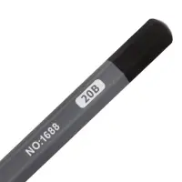 Карандаш угольный чёрный 20 В, корпус темно-серый